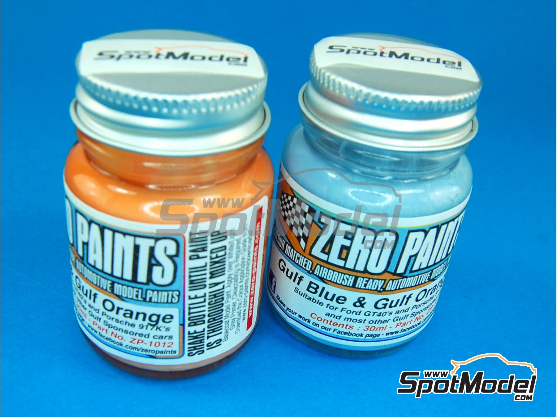 Zero Paints ZP1012 Paints set for airbrush Gulf Colours Blue + Orange